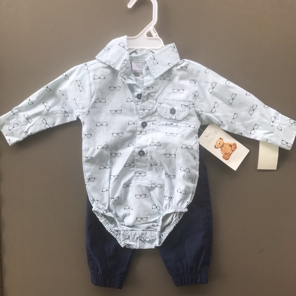 Rene Rofe Matching Sets Rene Rofe Dress Shirt Onesie Pants 36 Mths